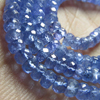 AAAA - High Quality - Natural Gorgeous Blue - TANZANITE - Micro Faceted Rondell Beads - 17 inches Full Strand size - 4 - 4.5 mm approx